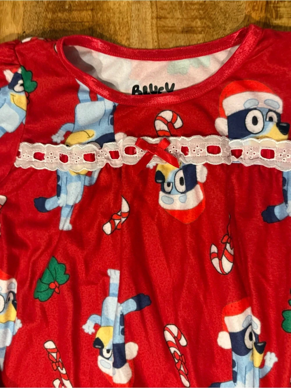 Bluey Christmas Holiday Nightgown Size 8